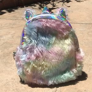 Rainbow Plush Unicorn Mini Backpack 🦄